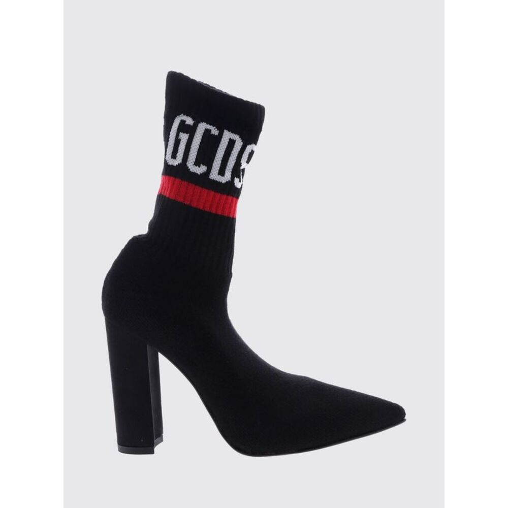 Gcds Women Gcds High-Heeled Knit Boots With Jacquard Logo